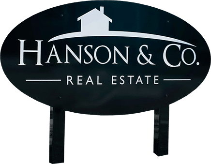 Hanson real estate exterior sign.
