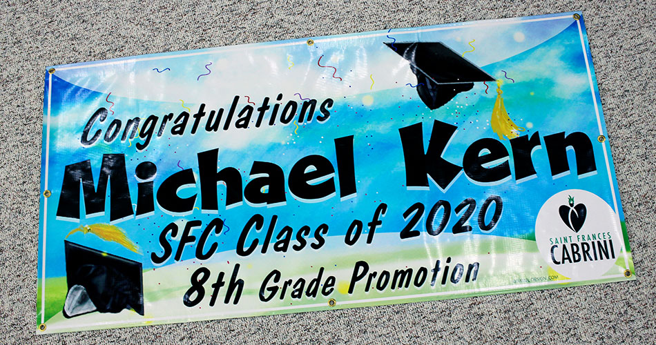 Custom graduation banner West Bend, WI.