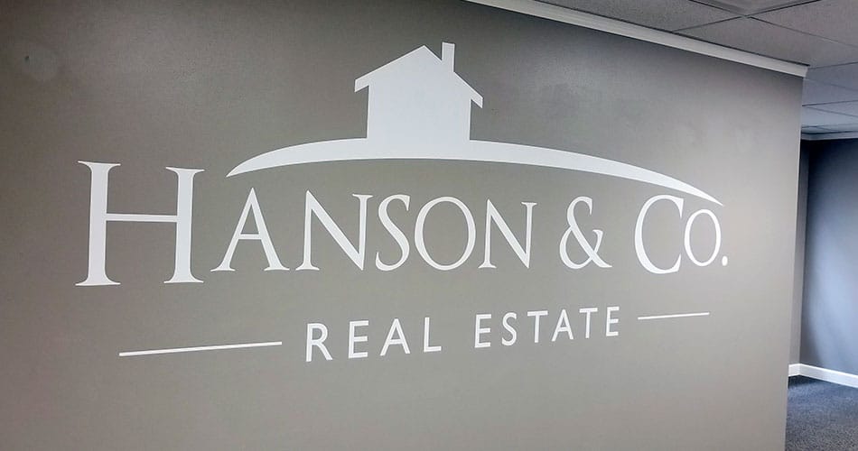 Custom wall signs for Hanson & Co. in West Bend, WI.