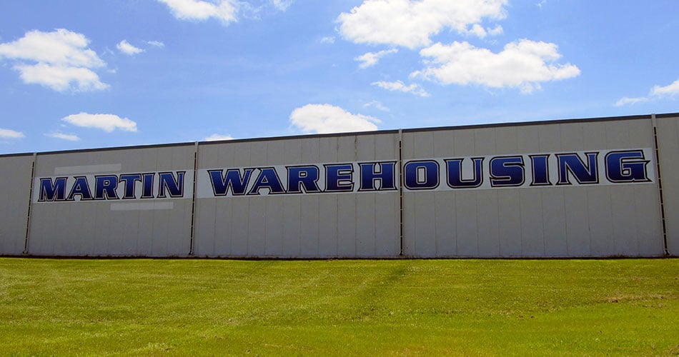 Outdoor business signs for Martin Warehousing in Sparta, WI.