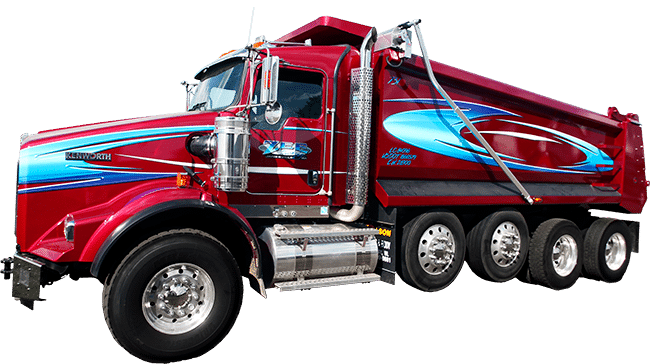 Zee Trucking dump truck decals Janesville, WI 53548.