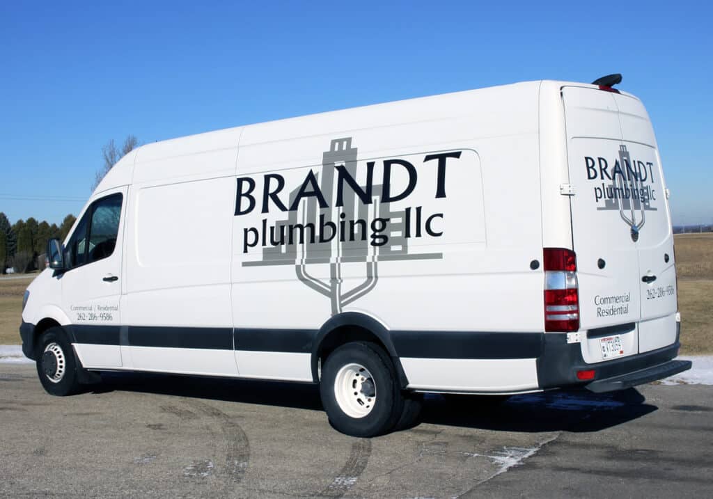 Brandt Plumbing LLC fleet graphics wrap.