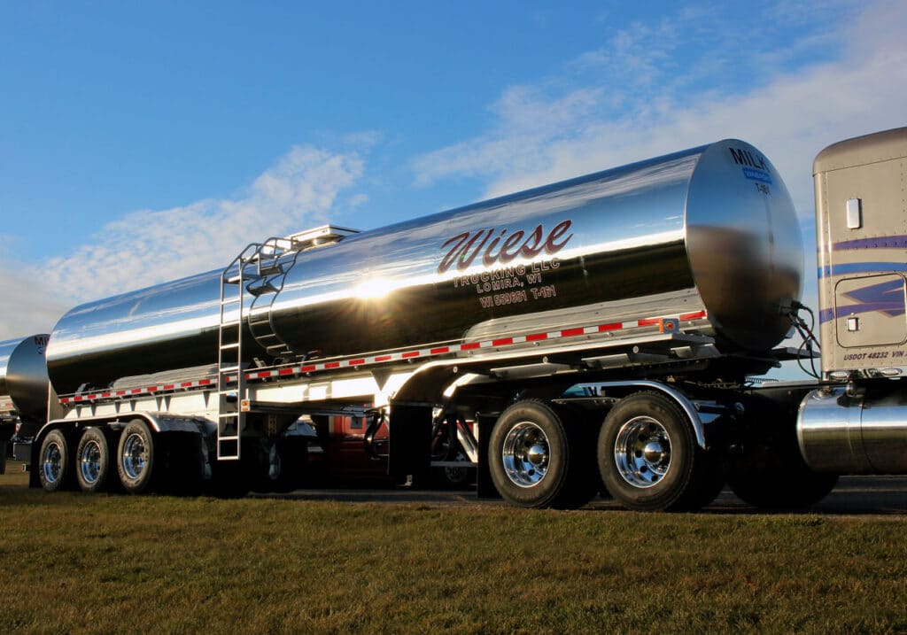 Wiese super tankers semi trailer graphics.