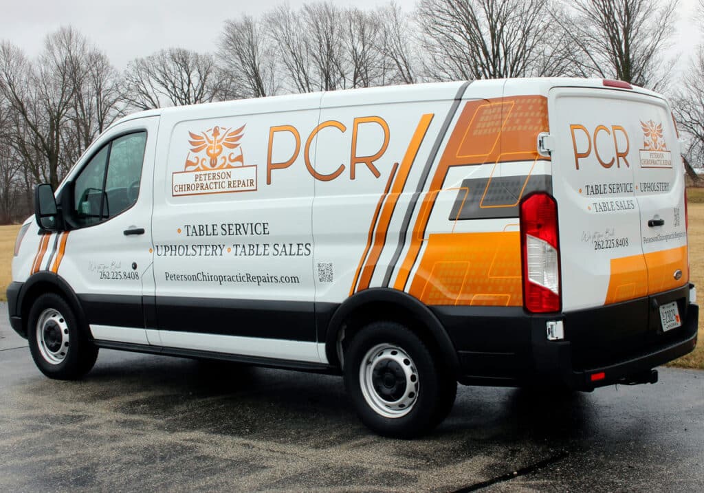 PCR vinyl van wrap in Wisconsin.